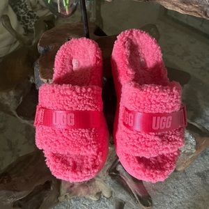 UGG Fluffita Platform Slipper in Pink sheepskin Australia